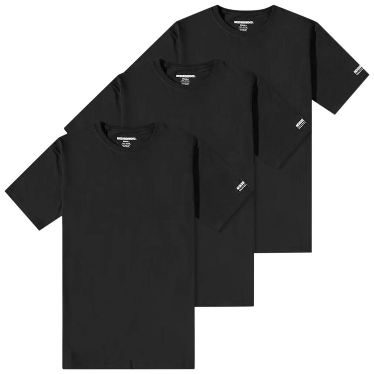 Neighborhood 3 Packs Classic T Shirt Black