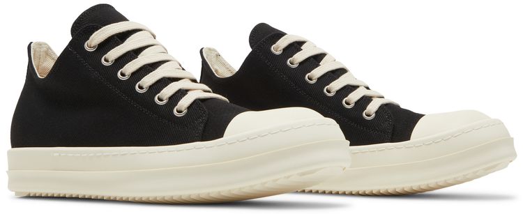 Rick Owens Wmns DRKSHDW Strobe Cotton Denim Low Black Milk