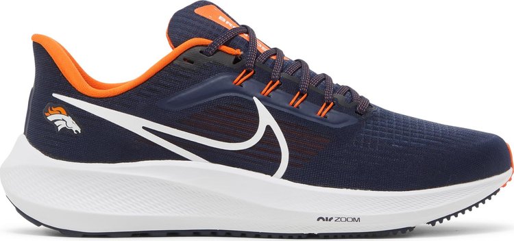 Nike Men's Air Zoom Pegasus 39 (NFL Denver Broncos) Road Running Shoes in Blue, Size: 10.5 | DR2041-400