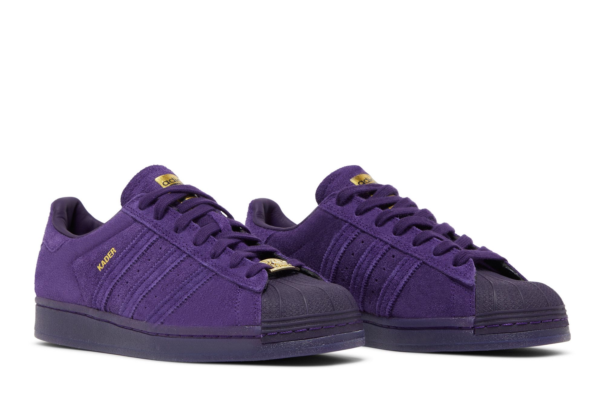 Purple suede superstars shop