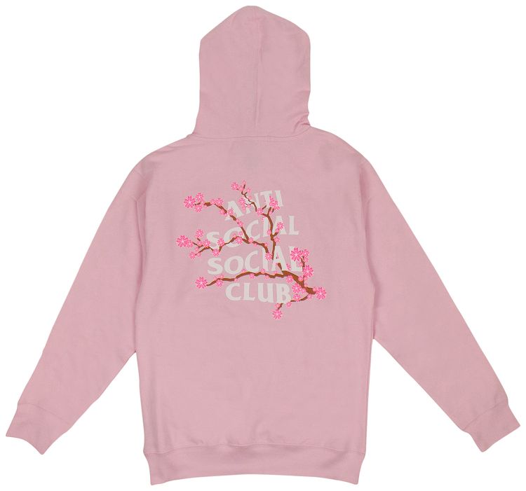 Anti Social Social Club Cherry Blossom Hooded Sweatshirt Pink