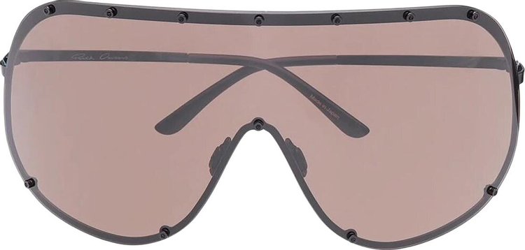 Rick Owens Shield Sunglasses 'Black/Brown'