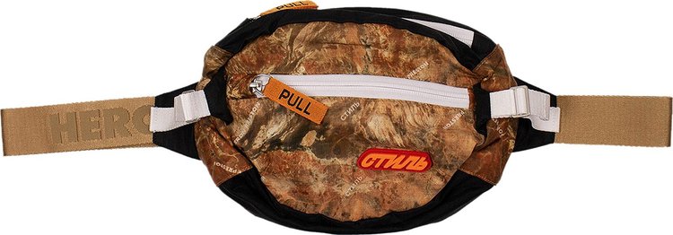 Heron Preston Camouflage CTNMB Padded Fanny Pack Bag Brown