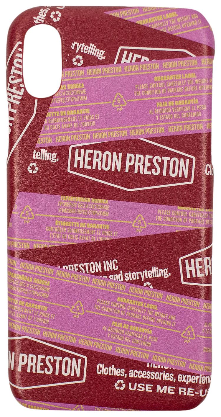 Heron Preston Logo Tape Design iPhone X Phone Case Red