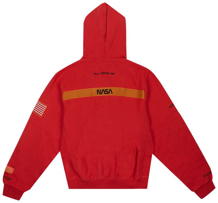 Heron Preston Nasa Logo Hoodie Sweatshirt Red