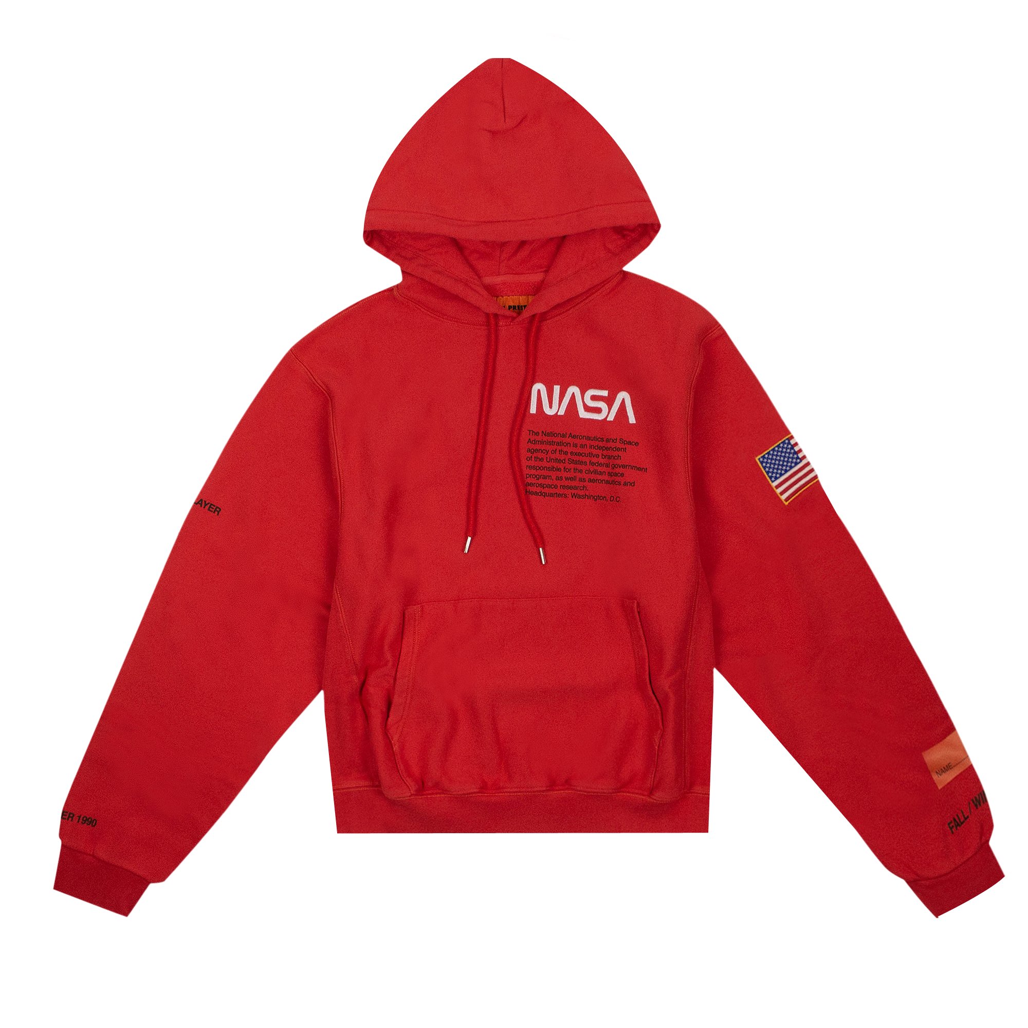 Buy Heron Preston Nasa Logo Hoodie Sweatshirt 'Red