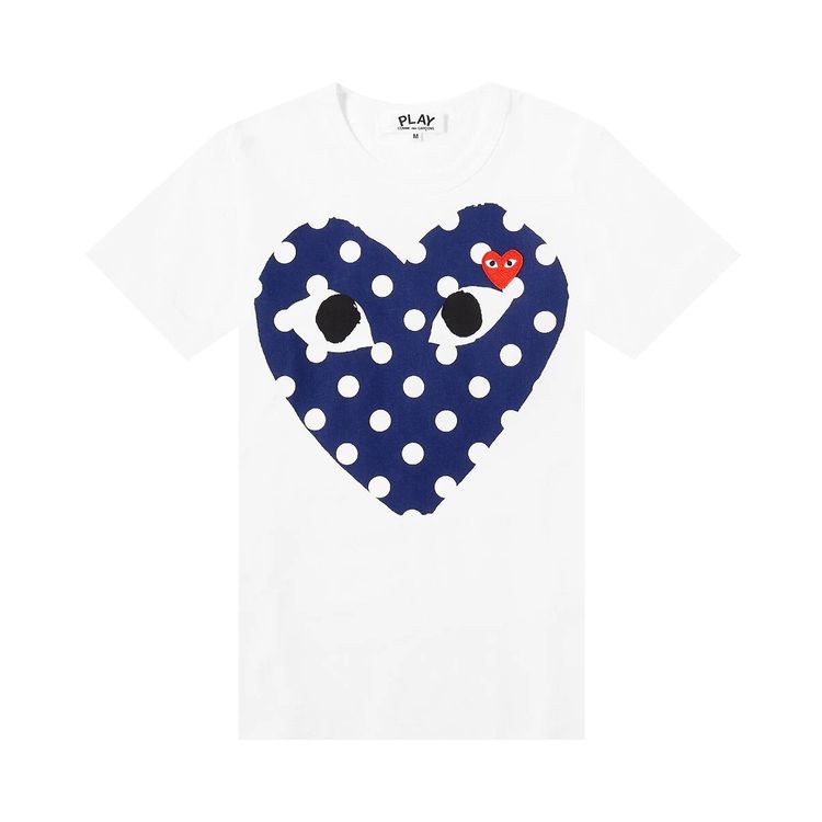 Comme des Garcons PLAY Polka Dot T Shirt White
