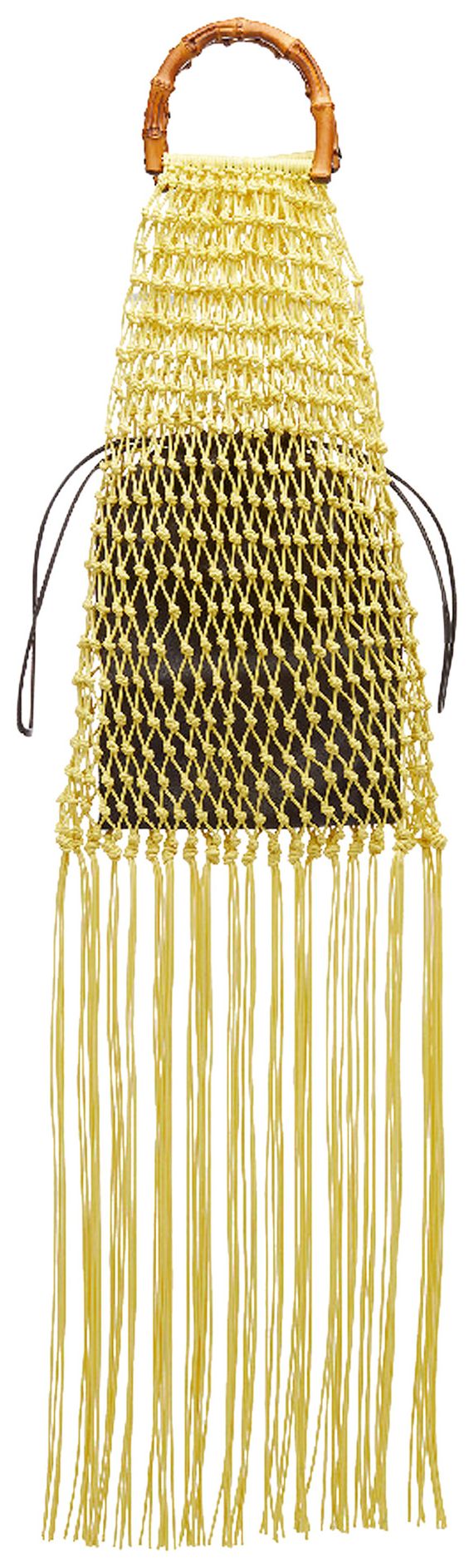 Jil Sander Knotted Bamboo Bag Medium Yellow