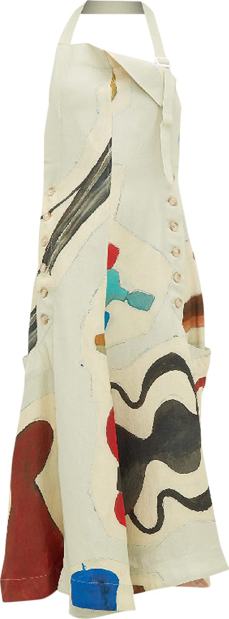 Jacquemus La Robe Tablier Print Midi Dress 'Ceramic'