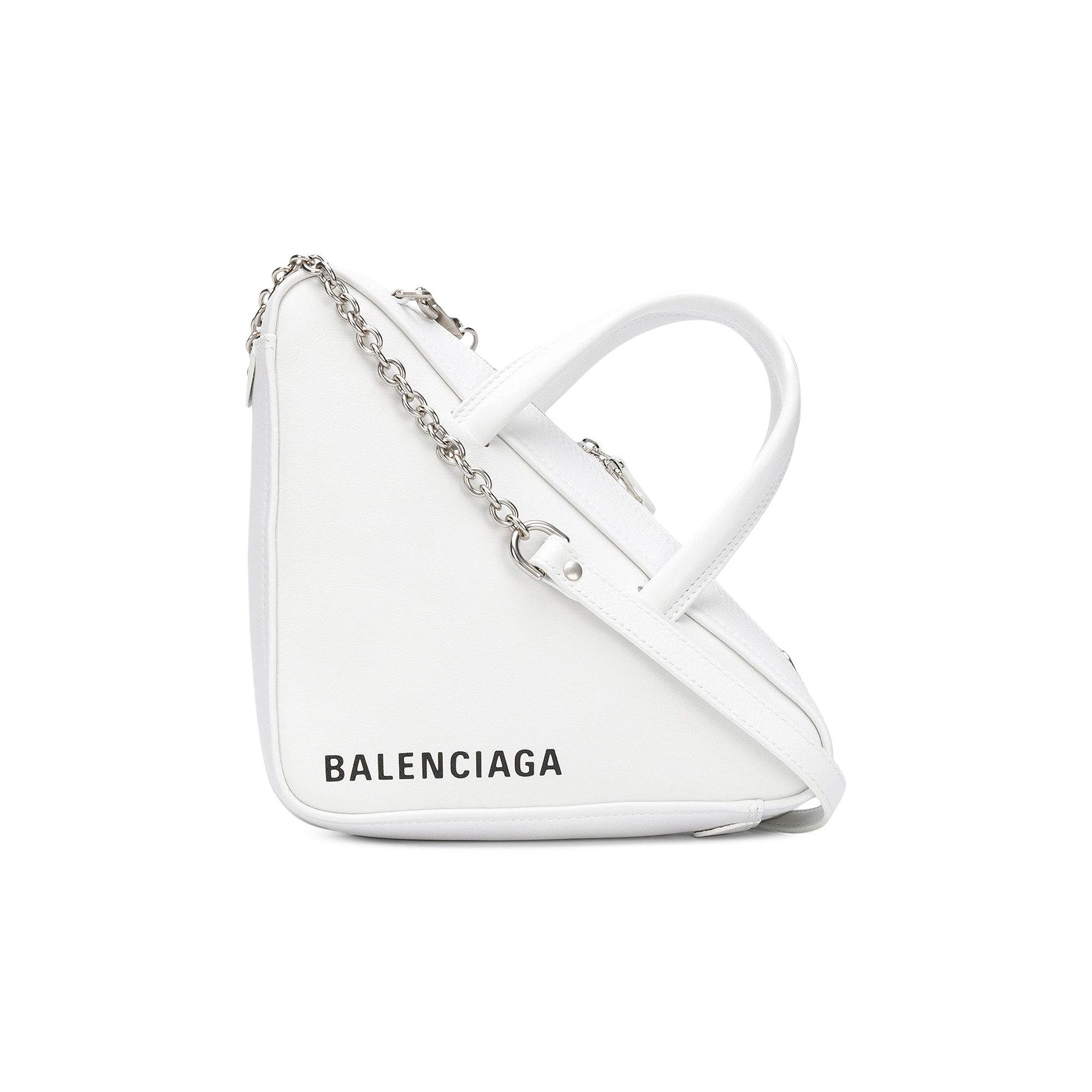 Balenciaga white triangle bag online