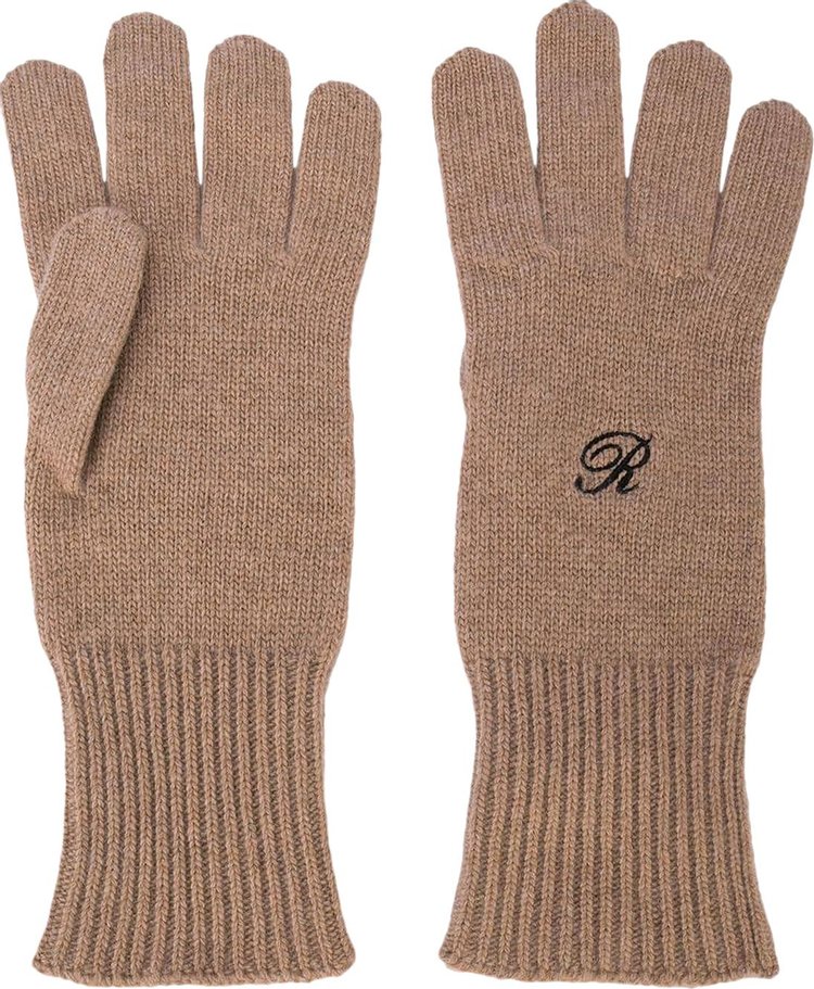 Raf Simons Knitted Heroes Gloves 'Camel'