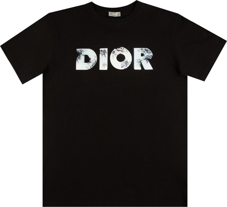 Dior x Daniel Arsham Eroded Logo 3D Print Tee 'Black'