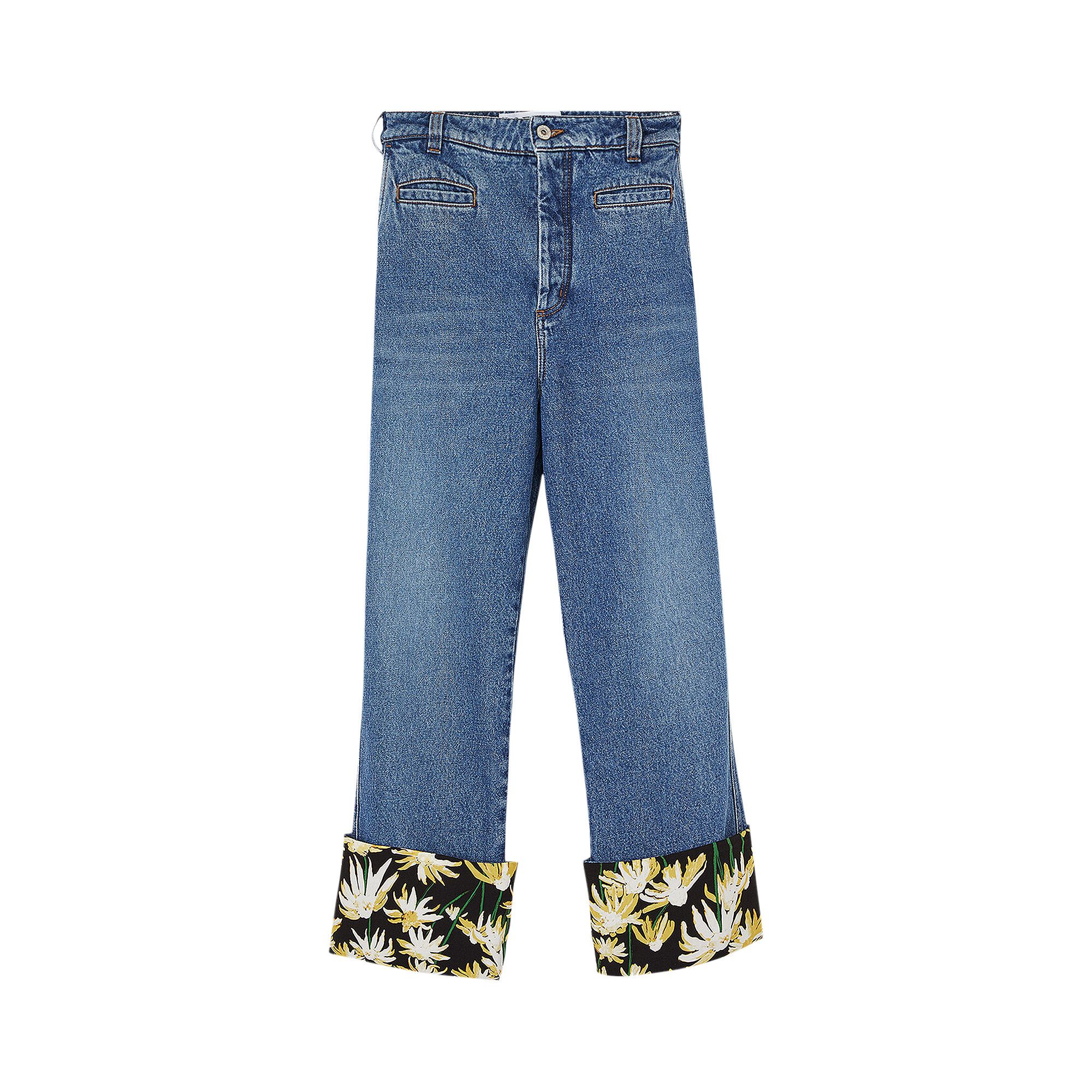 Buy Loewe Fisherman Daisy Turn Up Jeans 'Blue' - H2102690IB