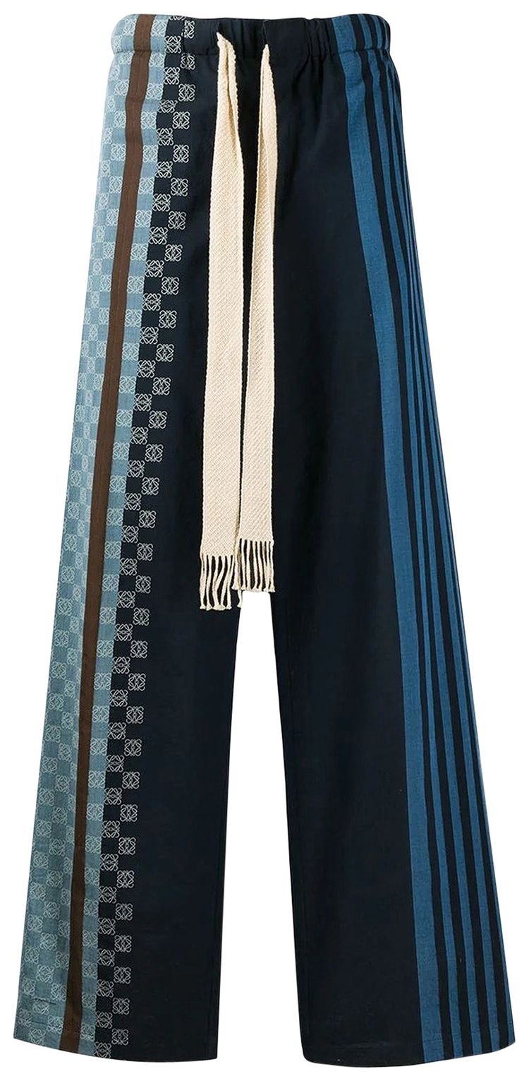 Loewe Stripe Anagram Trousers Navy BlueMulticolor