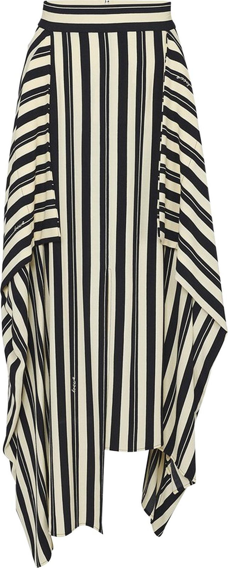 Loewe Stripe Panel Skirt 'Ecru/Black'