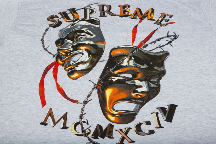 Supreme Laugh Now Tee Ash Grey