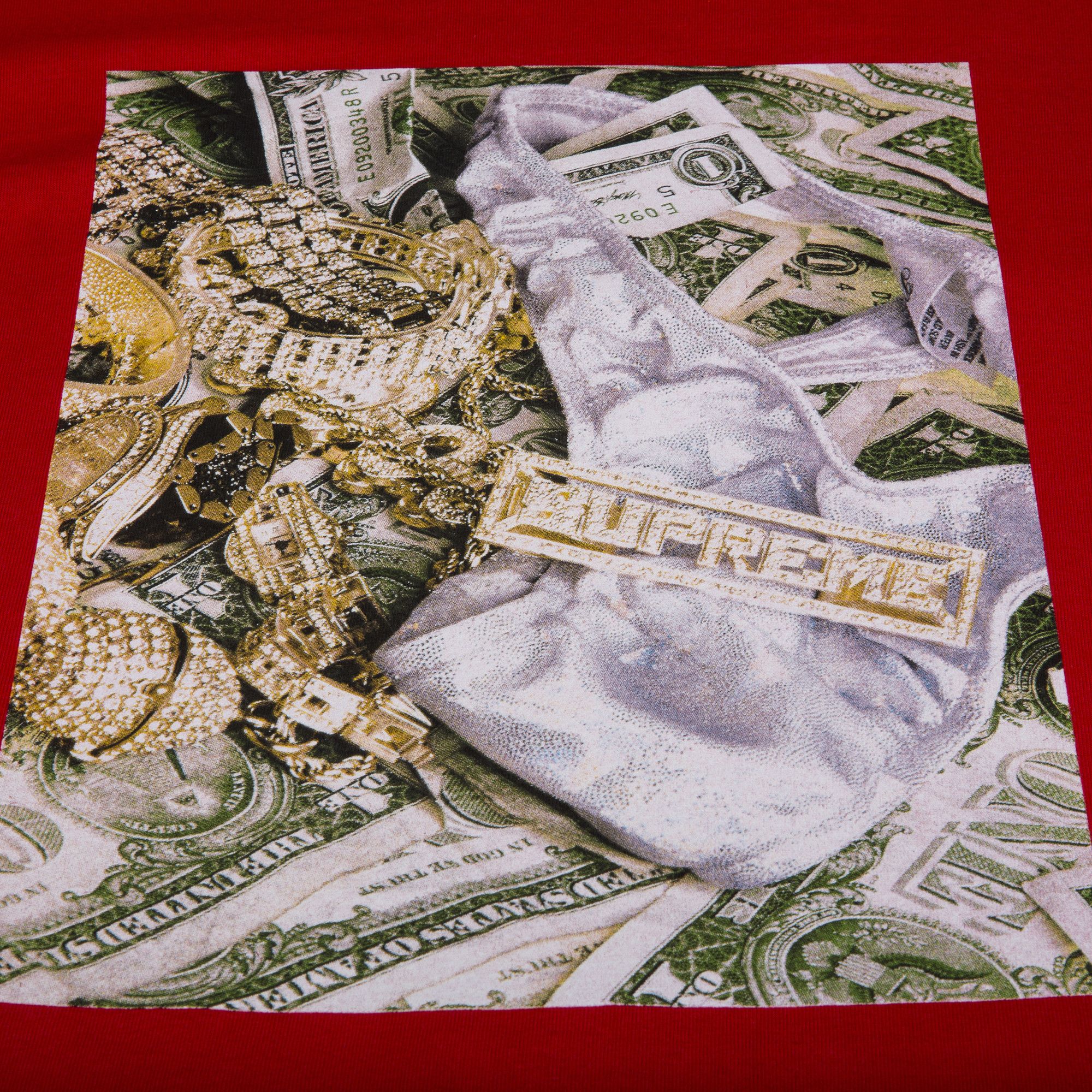 Size l Supreme Bling Tee Red