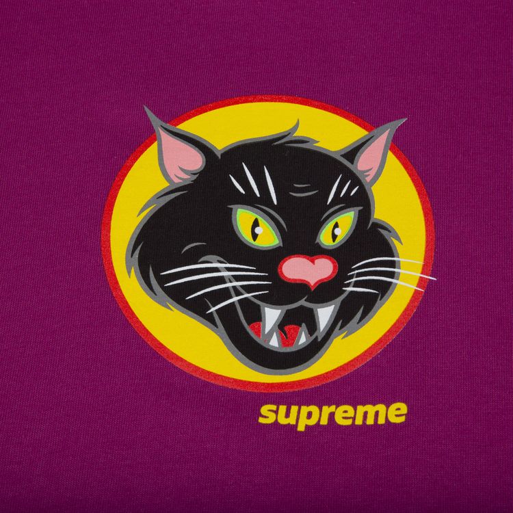 Supreme Black Cat Tee Magenta