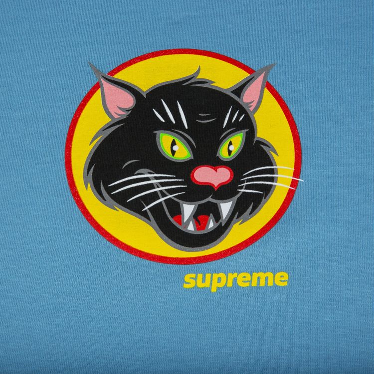 Supreme Black Cat Tee Light Slate