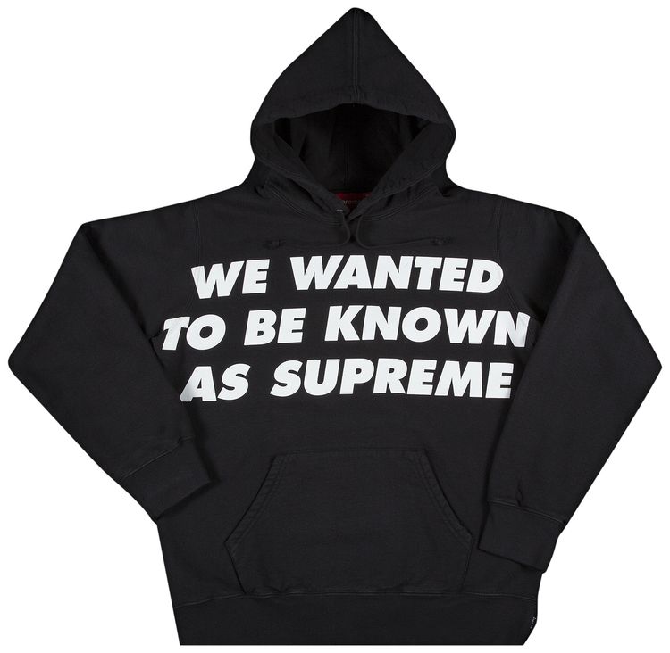 Supreme Known As Hooded Sweatshirt Black