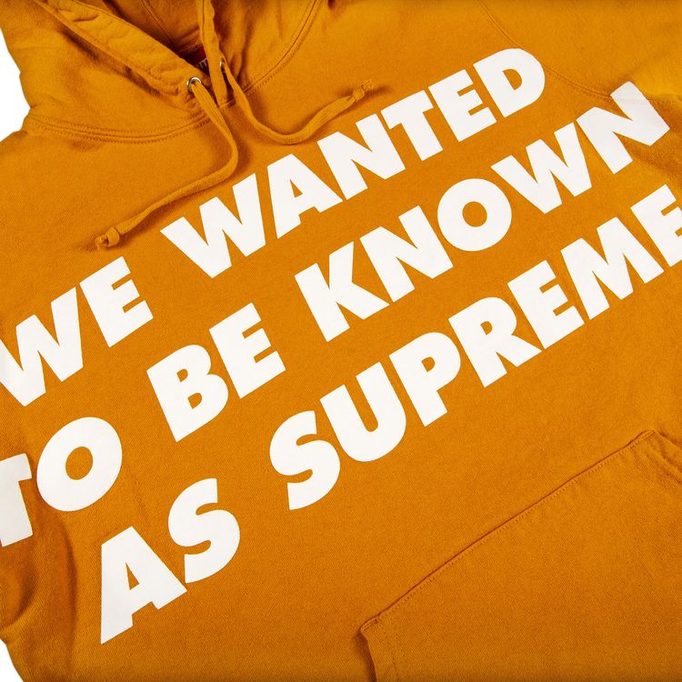 Supreme Known As Hooded Sweatshirt Gold
