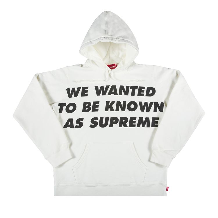 Supreme Known As Hooded Sweatshirt White