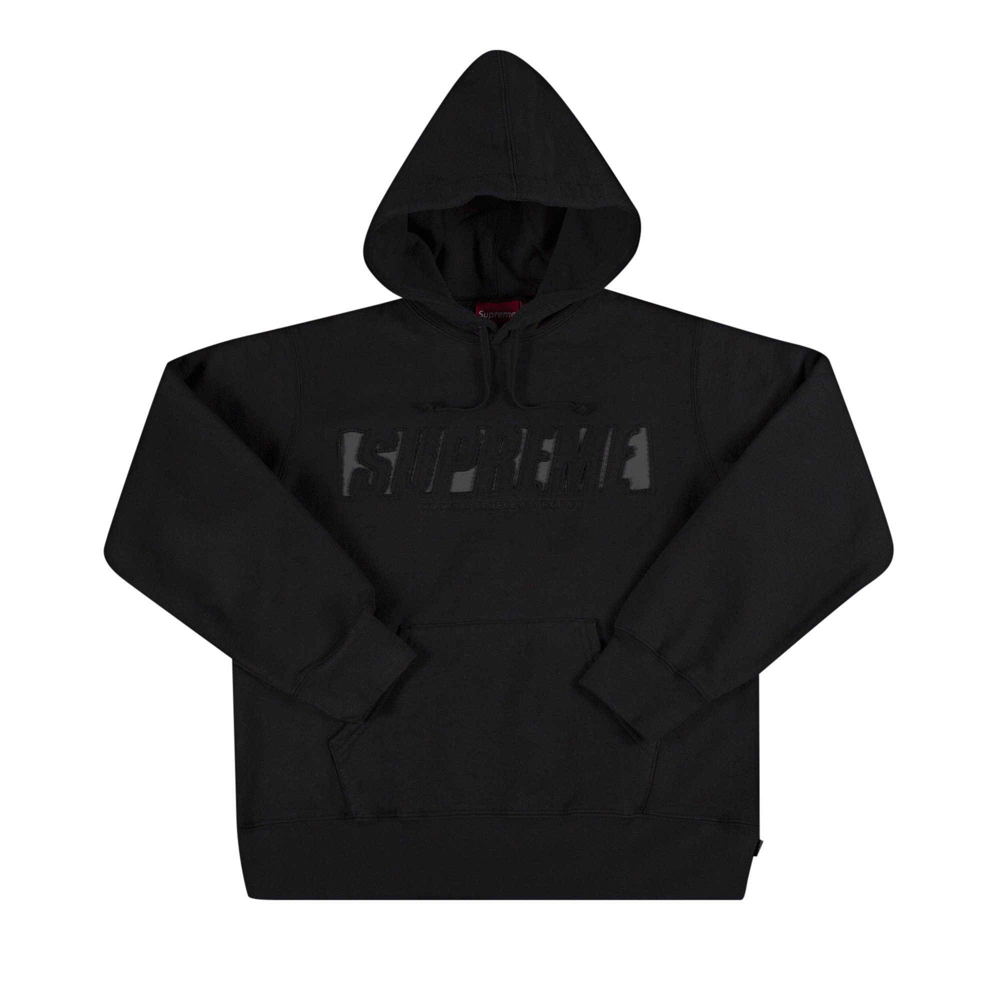 Supreme Reflective Cutout Hooded Sweatshirt 'Black'