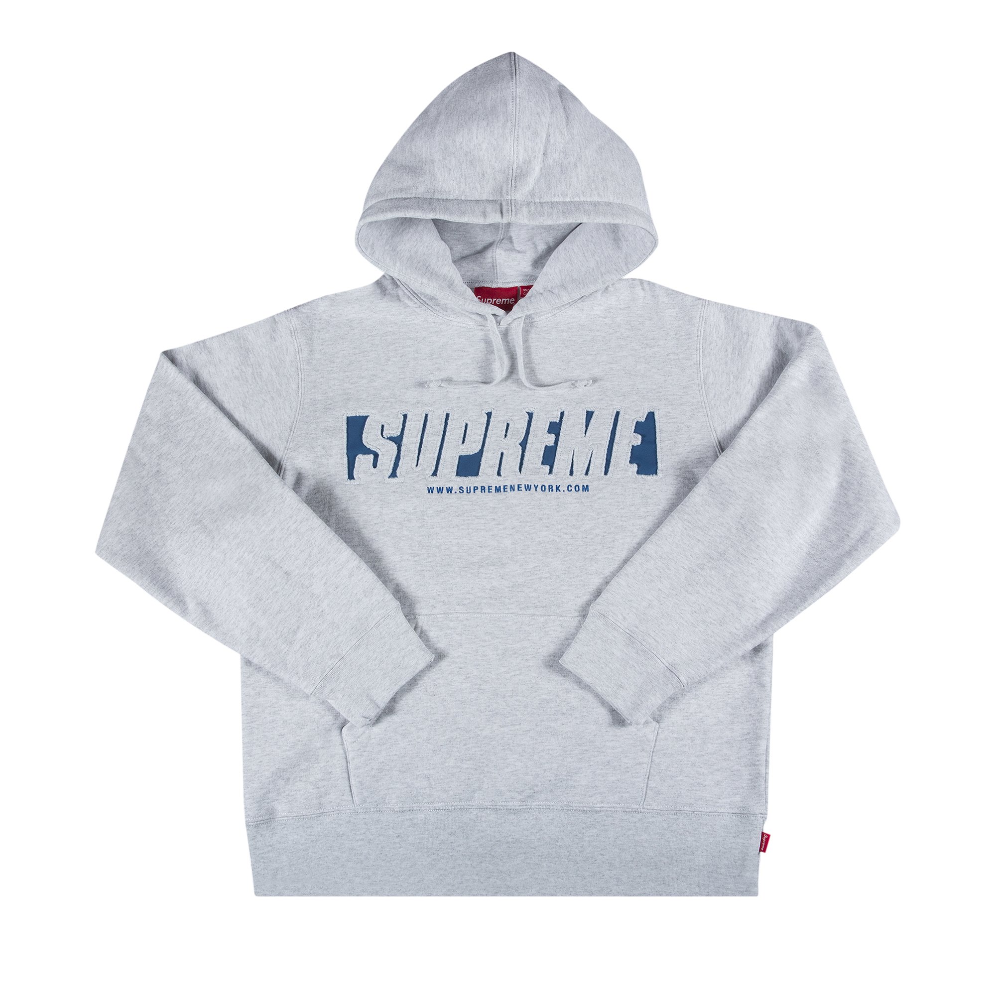 Buy Supreme Reflective Cutout Hooded Sweatshirt 'Ash Grey