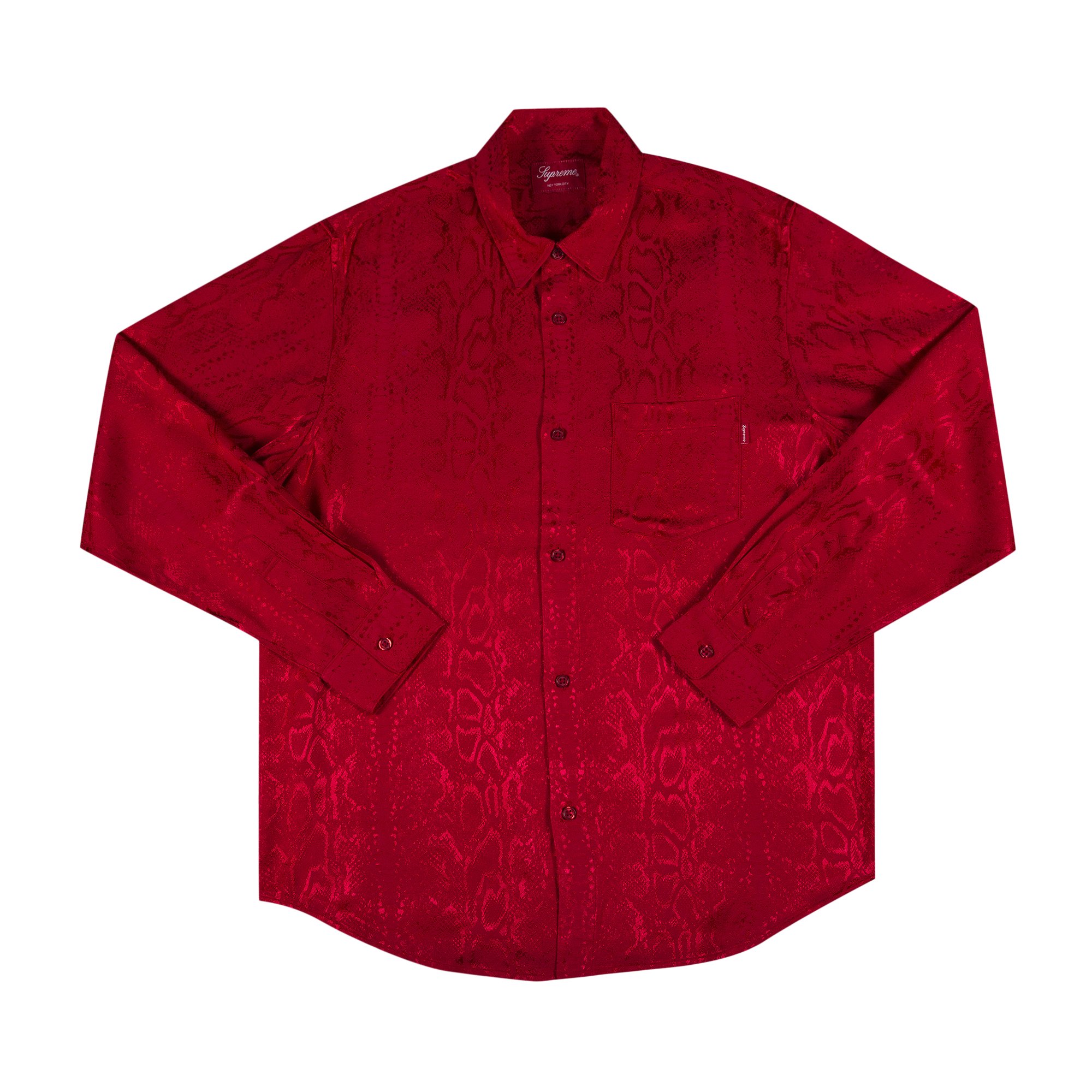 Buy Supreme Snakeskin Jacquard Shirt 'Red' - SS20S33 RED | GOAT