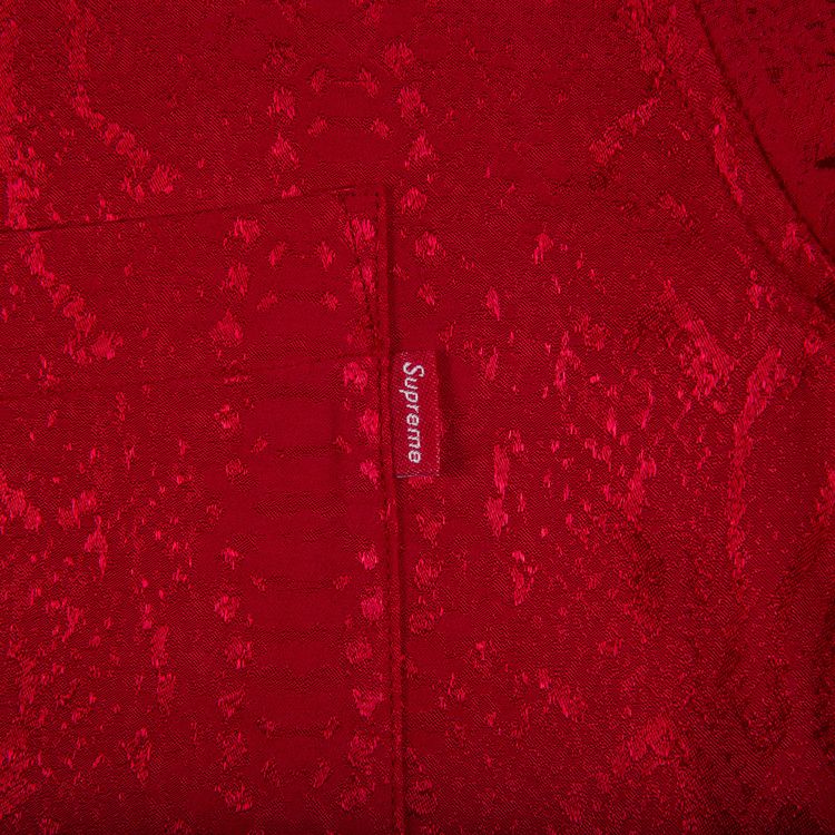 Supreme Snakeskin Jacquard Shirt Red