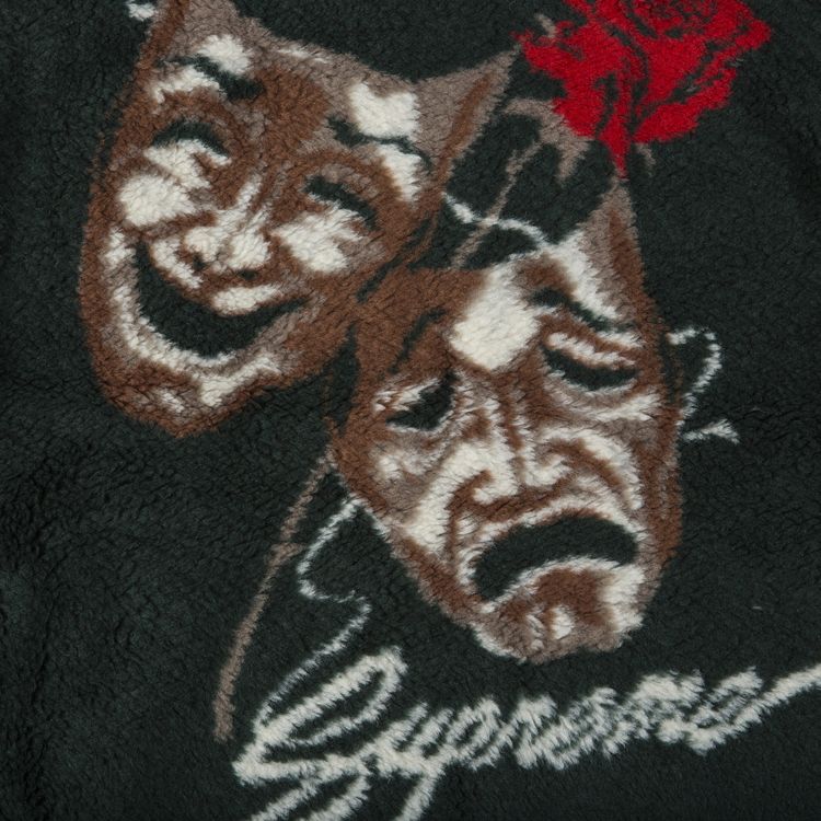 Supreme Drama Mask Fleece Jacket Dark Green