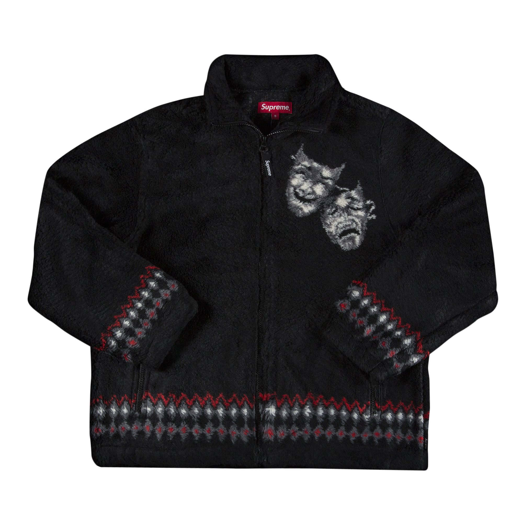 Buy Supreme Drama Mask Fleece Jacket 'Black' - SS20J35 BLACK | GOAT