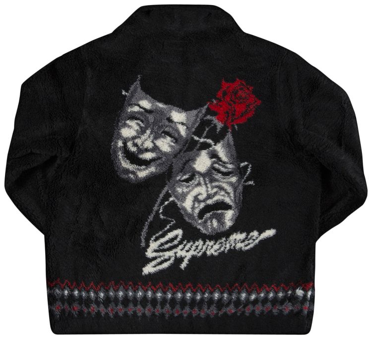 Supreme Drama Mask Fleece Jacket Black