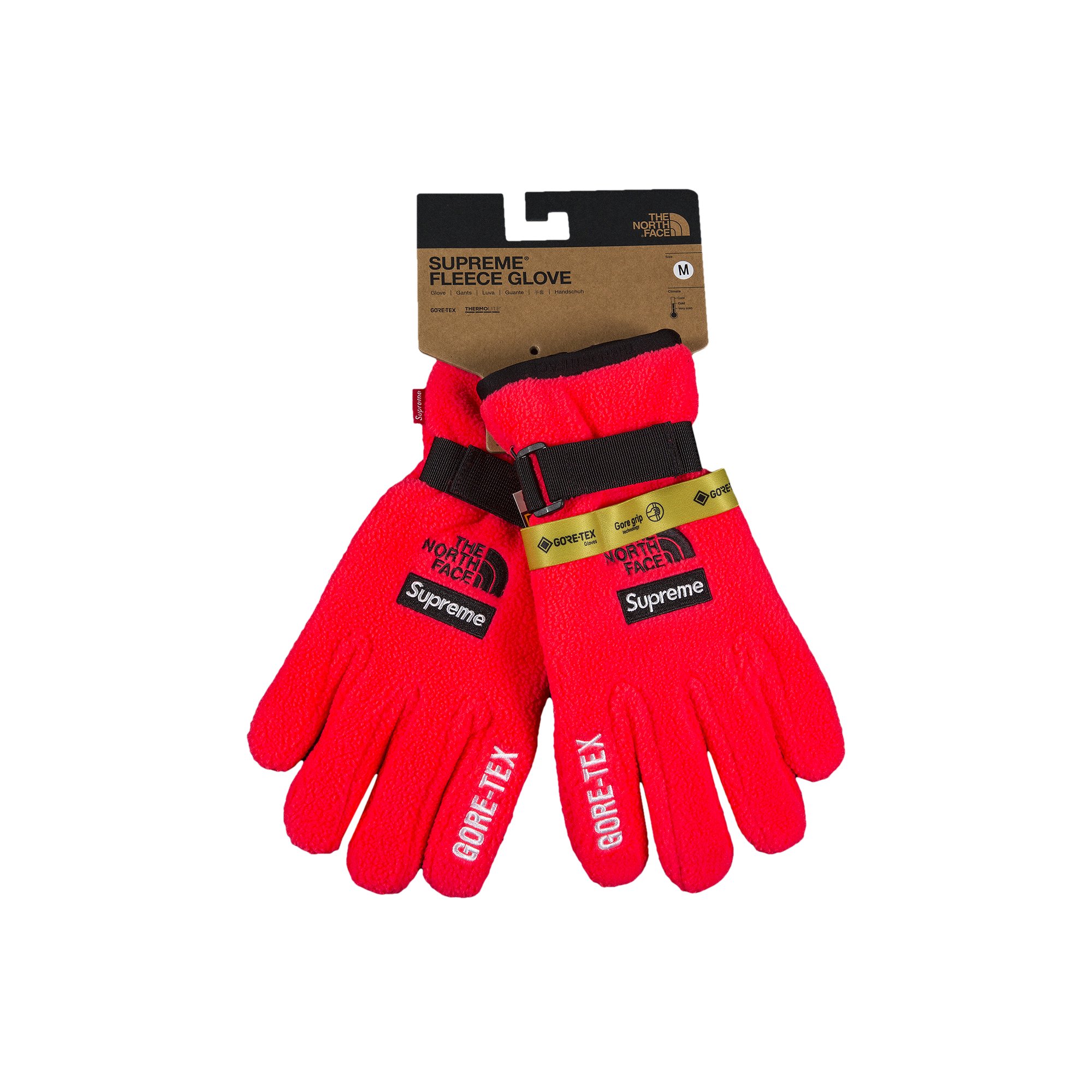 Supreme x The North Face RTG Fleece Glove 'Bright Red' | GOAT