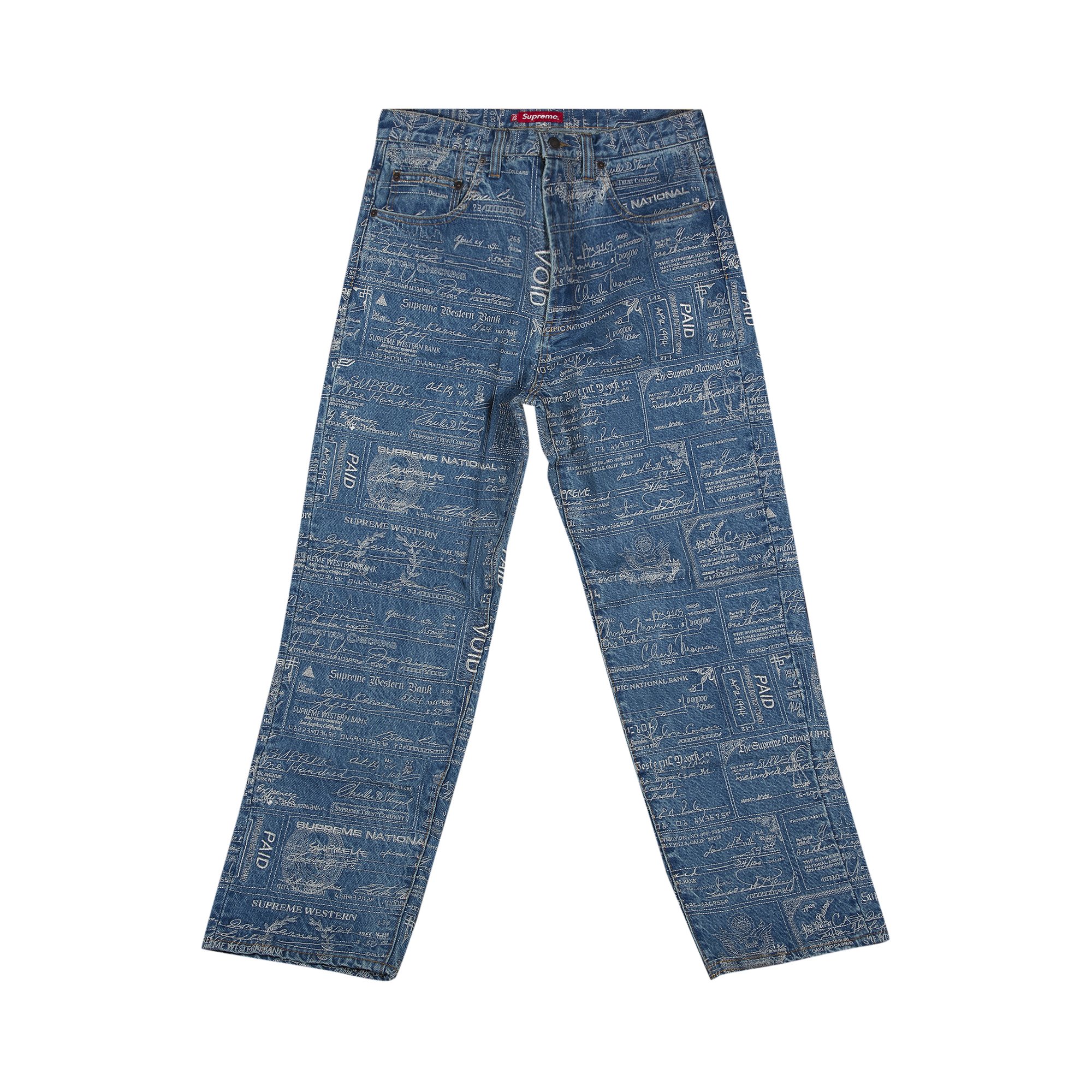 Buy Supreme Checks Embroidered Jean 'Blue' - SS20P24 BLUE | GOAT
