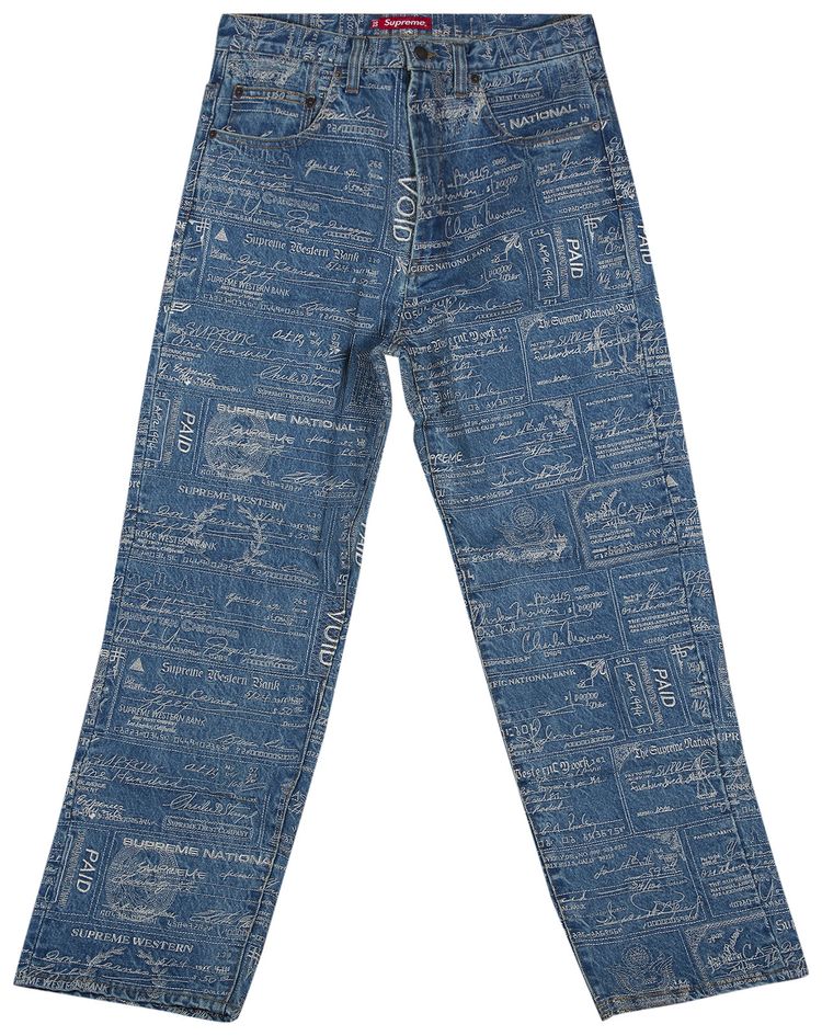 Buy Supreme Checks Embroidered Jean 