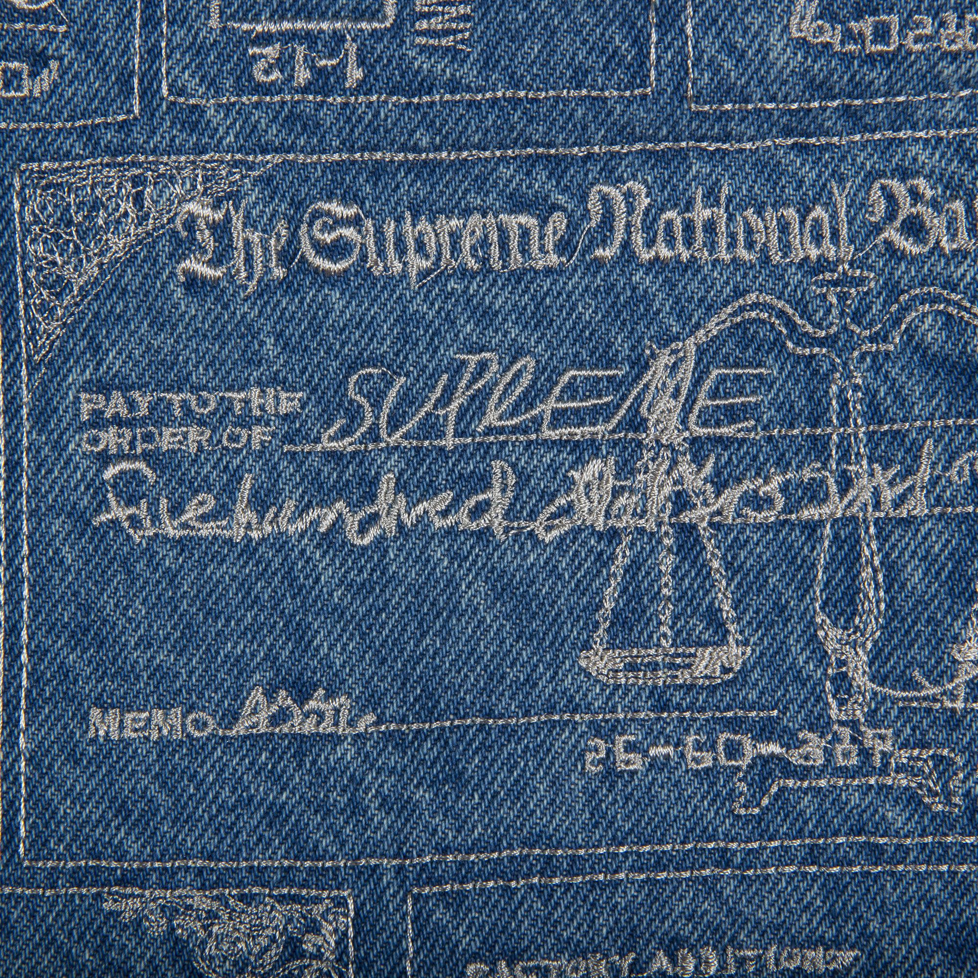Buy Supreme Checks Embroidered Jean 'Blue' - SS20P24 BLUE | GOAT