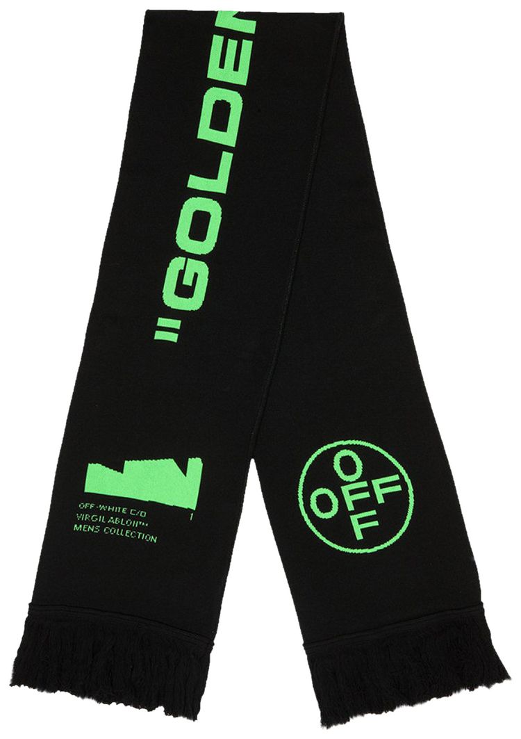 Off White Arch Shapes Scarf Black