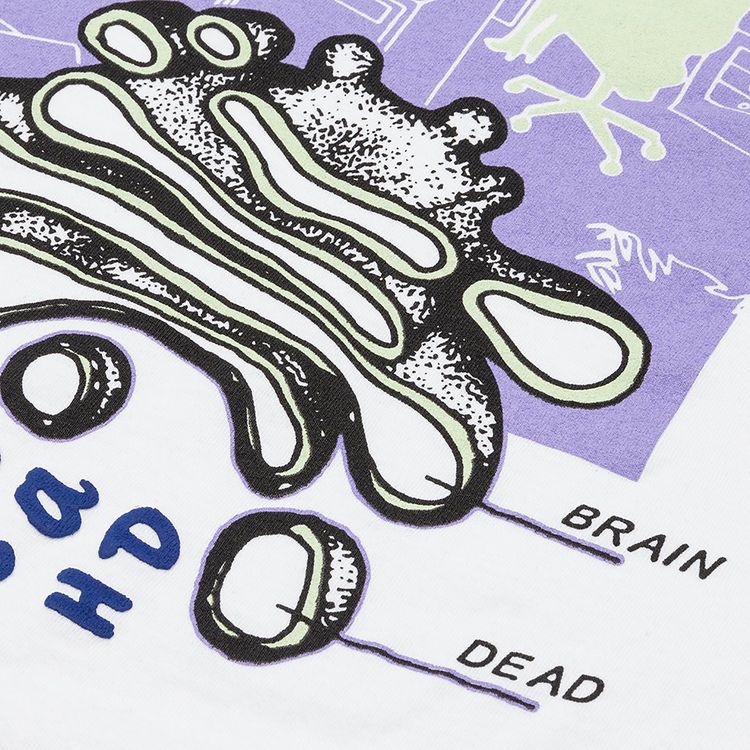 Brain Dead Vehicle Long Sleeve T Shirt White