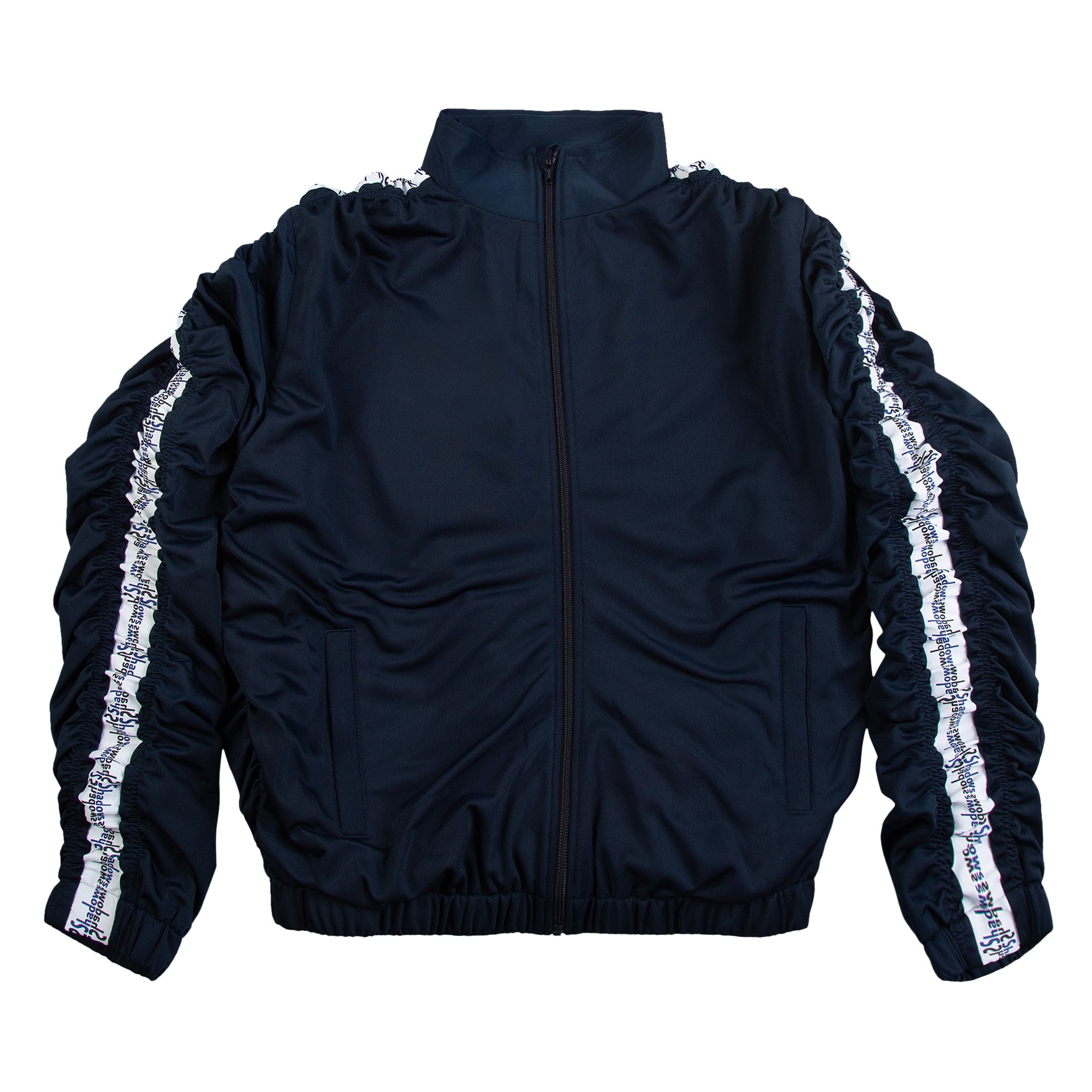 Buy Martine Rose Stripe Ruched Track Jacket 'Navy' - MRAW19124