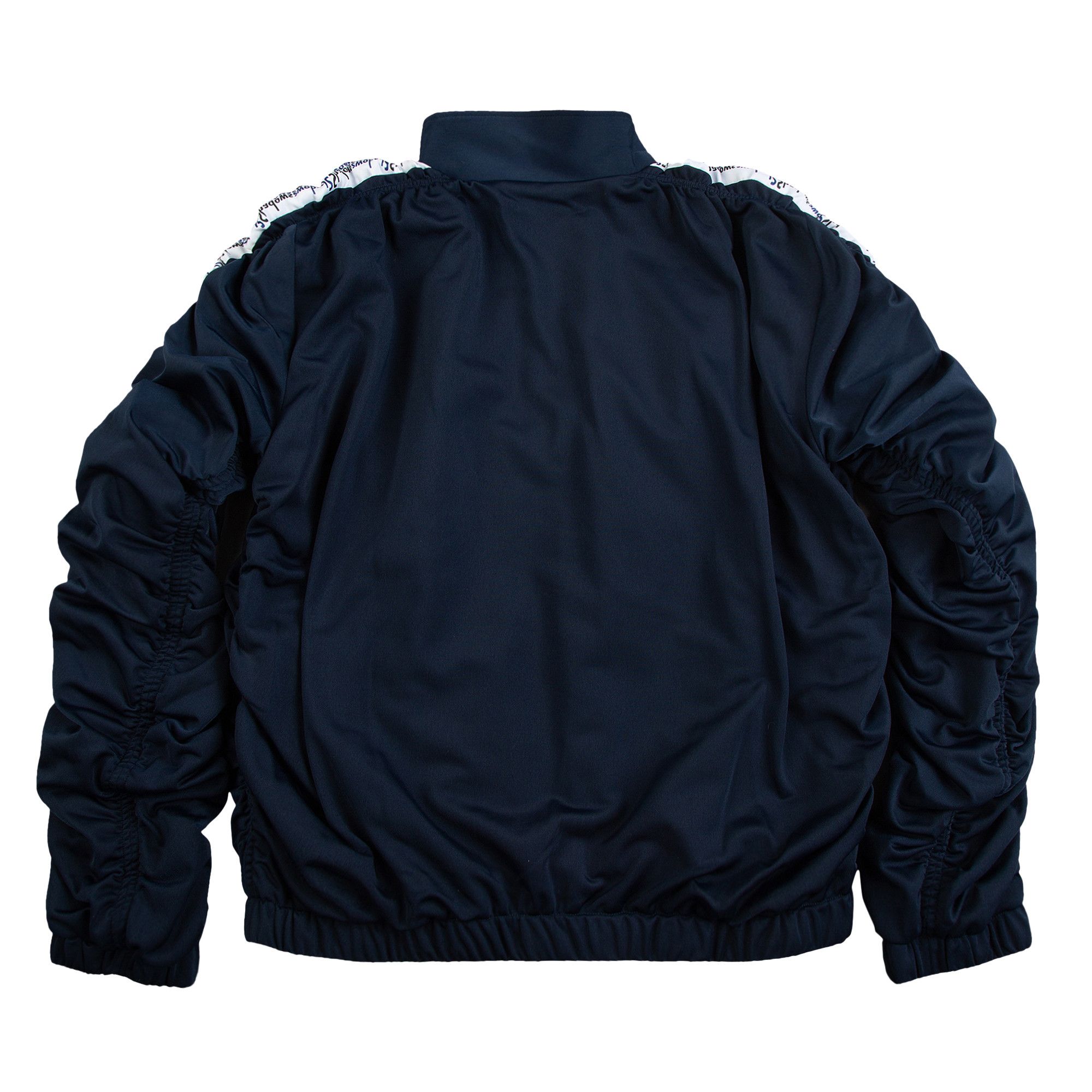 Buy Martine Rose Stripe Ruched Track Jacket 'Navy' - MRAW19124