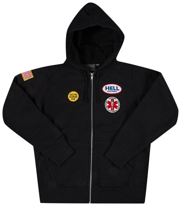 Buy Supreme Hysteric Glamour Patches Zip Up Sweatshirt 