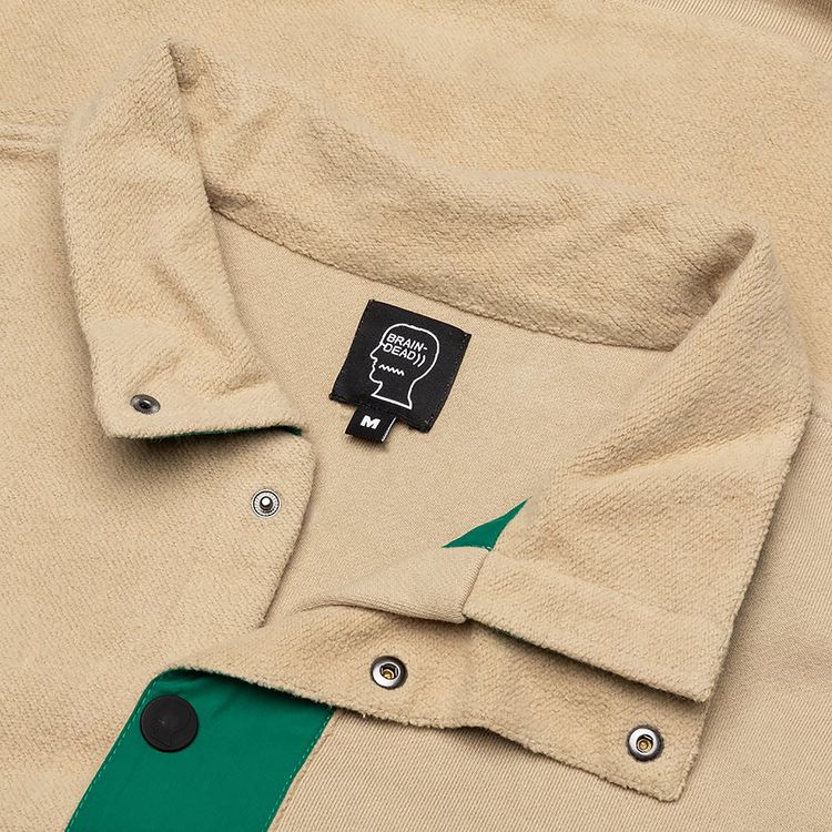 Brain Dead Global Works Snap Mock Neck Pullover Natural