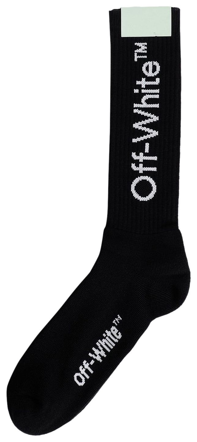 Off White Arrow Mid Length Socks BlackWhite