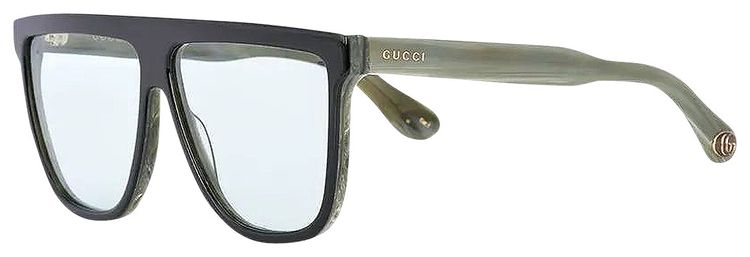 Gucci Rectangular Sunglasses BlackGreen