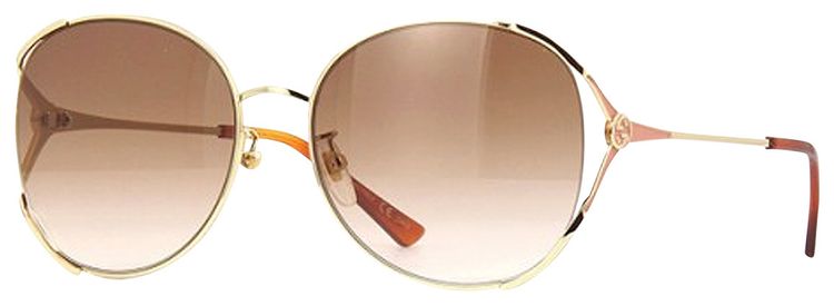 Gucci Oversized Round Sunglasses PinkGold