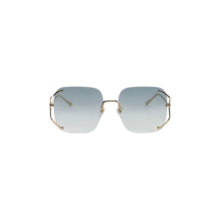 Gucci Rimless Square Sunglasses Gold