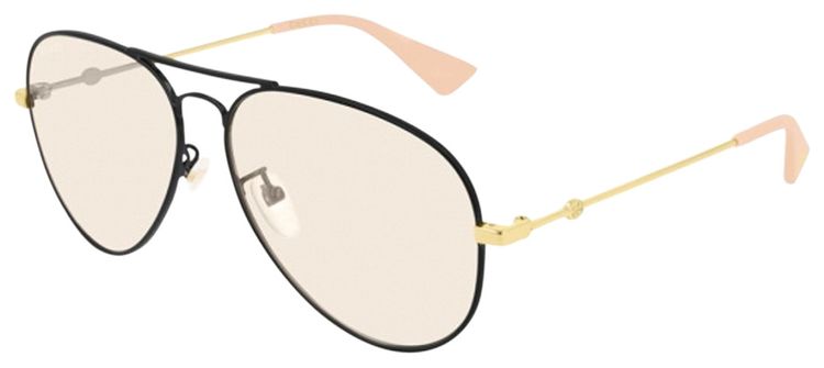 Gucci Aviator Sunglasses Black Gold