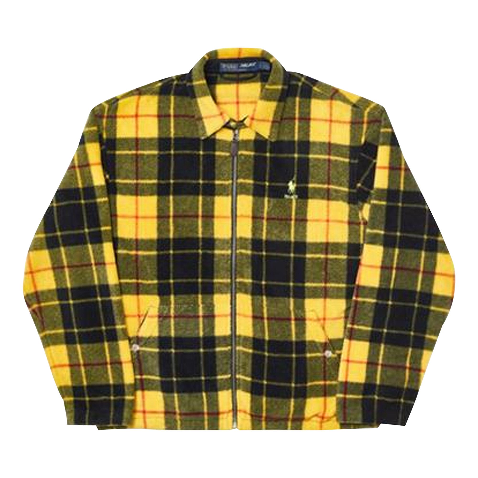 Size l Palace x Ralph Lauren Polar Fleece Harrington Jacket Yellow Plaid