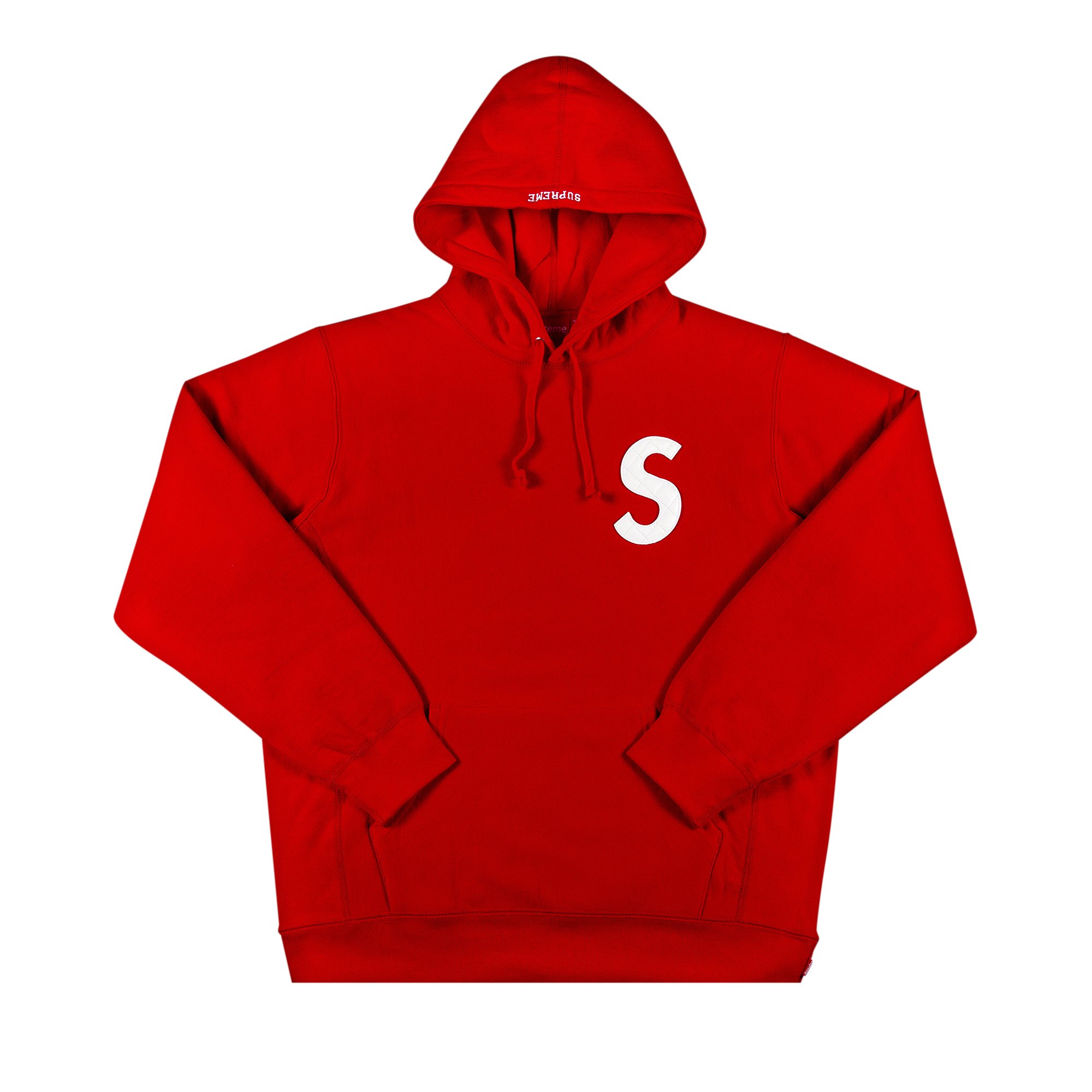 Supreme S Logo Hooded Sweatshirt 'Red' | GOAT